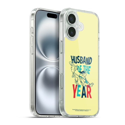 The Flintstones Graphics Husband Of The Year Soft Gel Case for Apple iPhone 16 Plus & MagSafe