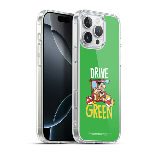 The Flintstones Graphics Drive Green Soft Gel Case for Apple iPhone 16 Pro Max & MagSafe