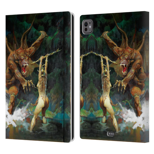 Frank Frazetta Medieval Fantasy Girl and the Beast Leather Book Wallet Case Cover For Apple iPad Pro 11 M4 2024