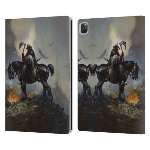 Frank Frazetta Medieval Fantasy Death Dealer Leather Book Wallet Case Cover For Apple iPad Pro 13 M4 2024