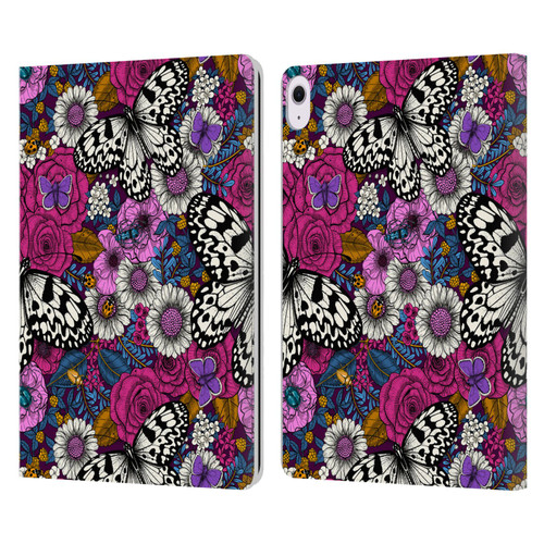 Katerina Kirilova Floral Patterns Colorful Garden Leather Book Wallet Case Cover For Apple iPad Air 13 2024