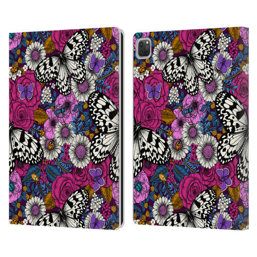 Katerina Kirilova Floral Patterns Colorful Garden Leather Book Wallet Case Cover For Apple iPad Pro 13 M4 2024
