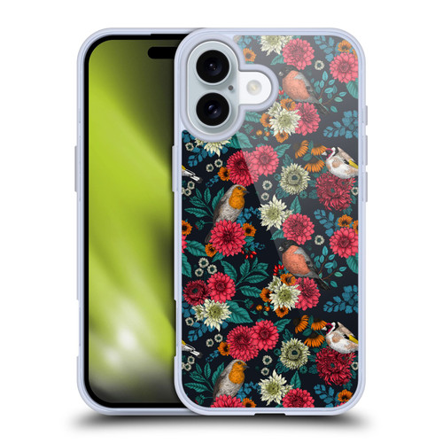 Katerina Kirilova Graphics Garden Birds Soft Gel Case for Apple iPhone 16