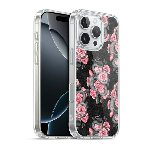 Katerina Kirilova Graphics Snakes And Roses Soft Gel Case for Apple iPhone 16 Pro & MagSafe