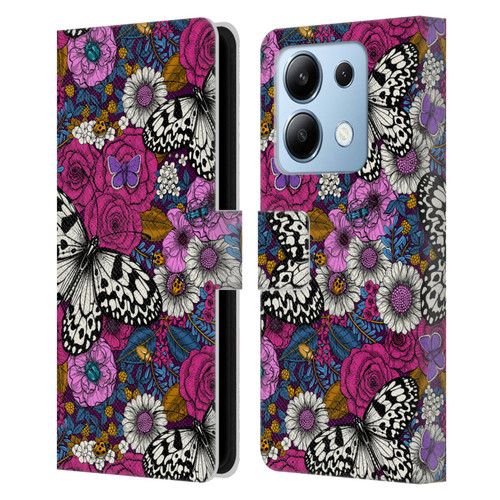 Katerina Kirilova Floral Patterns Colorful Garden Leather Book Wallet Case Cover For Xiaomi Redmi Note 13/13 Pro 5G