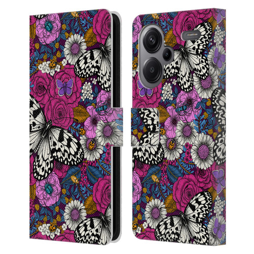 Katerina Kirilova Floral Patterns Colorful Garden Leather Book Wallet Case Cover For Xiaomi Redmi Note 13 Pro Plus 5G