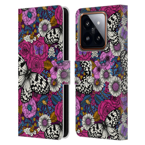 Katerina Kirilova Floral Patterns Colorful Garden Leather Book Wallet Case Cover For Xiaomi 14