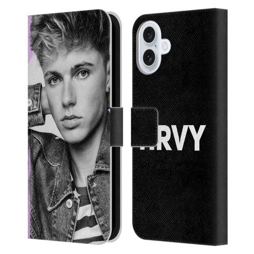 HRVY Graphics Calendar 12 Leather Book Wallet Case Cover For Apple iPhone 16 Plus