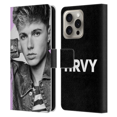 HRVY Graphics Calendar 12 Leather Book Wallet Case Cover For Apple iPhone 16 Pro