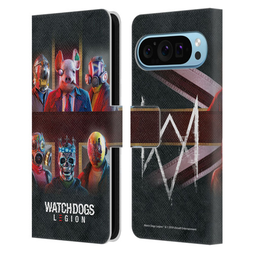 Watch Dogs Legion Artworks Flag Leather Book Wallet Case Cover For Google Pixel 9 / Pixel 9 Pro