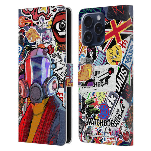 Watch Dogs Legion Street Art Granny Stickerbomb Leather Book Wallet Case Cover For Apple iPhone 16 Pro Max