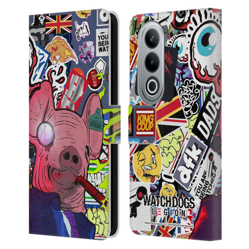 Watch Dogs Legion Street Art Winston Stickerbomb Leather Book Wallet Case Cover For OPPO OnePlus Ace 3V 5G