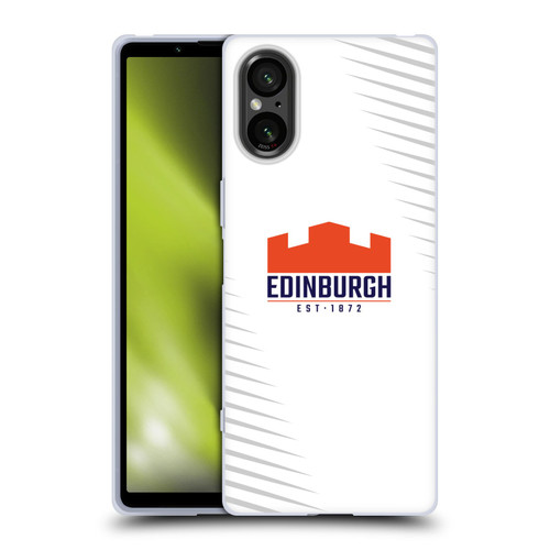 Edinburgh Rugby Graphic Art White Logo Soft Gel Case for Sony Xperia 5 V 5G
