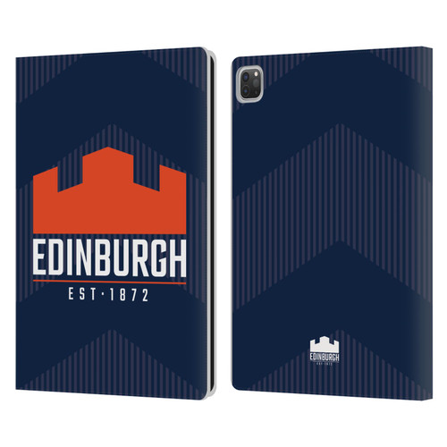 Edinburgh Rugby Graphics Lines Leather Book Wallet Case Cover For Apple iPad Pro 13 M4 2024