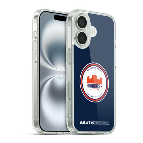 Edinburgh Rugby Graphics 150th Logo Soft Gel Case for Apple iPhone 16 & MagSafe