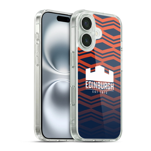 Edinburgh Rugby Graphics Pattern Gradient Soft Gel Case for Apple iPhone 16 & MagSafe