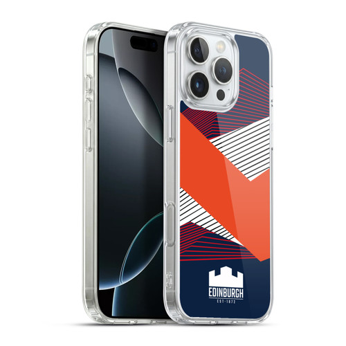 Edinburgh Rugby Graphics Shapes Soft Gel Case for Apple iPhone 16 Pro Max & MagSafe
