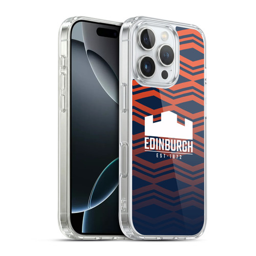 Edinburgh Rugby Graphics Pattern Gradient Soft Gel Case for Apple iPhone 16 Pro & MagSafe