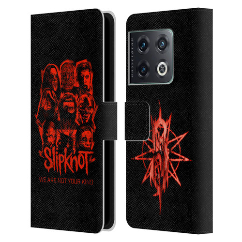 Slipknot We Are Not Your Kind Red Patch Leather Book Wallet Case Cover For OnePlus 10 Pro