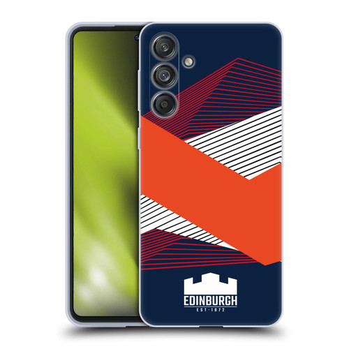 Edinburgh Rugby Graphics Shapes Soft Gel Case for Samsung Galaxy M55 5G