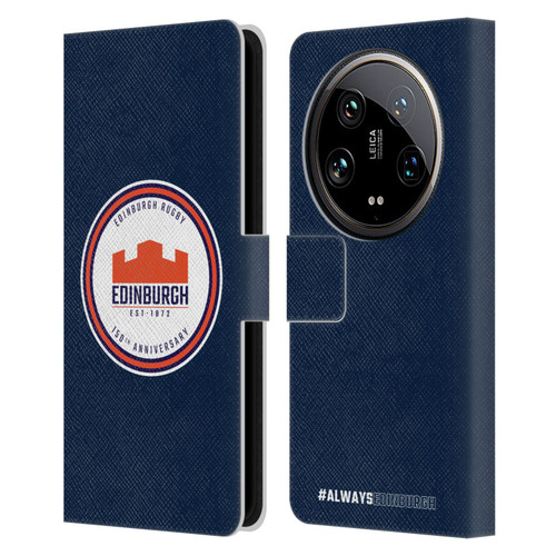 Edinburgh Rugby Graphics 150th Logo Leather Book Wallet Case Cover For Xiaomi 14 Ultra