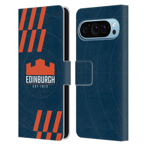 Edinburgh Rugby Logo Art Navy Blue Leather Book Wallet Case Cover For Google Pixel 9 / Pixel 9 Pro