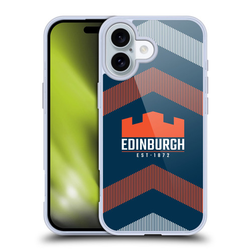 Edinburgh Rugby Logo Art Lines Soft Gel Case for Apple iPhone 16