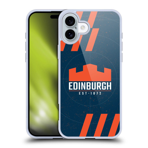 Edinburgh Rugby Logo Art Navy Blue Soft Gel Case for Apple iPhone 16 Plus