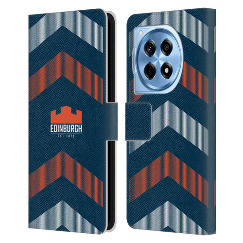Edinburgh Rugby Logo Art Lines Leather Book Wallet Case Cover For OnePlus 12R