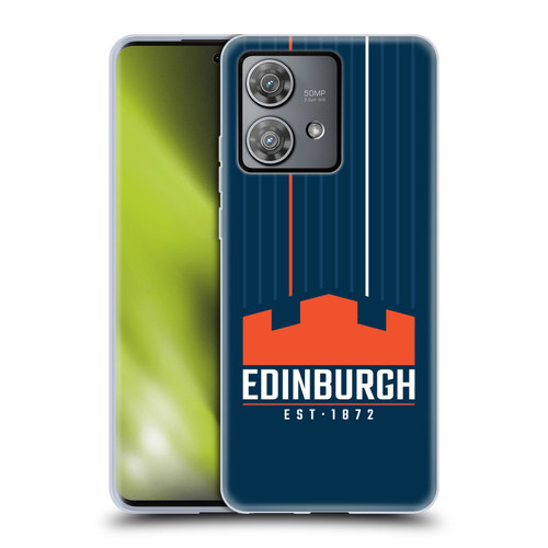 Edinburgh Rugby Logo Art Vertical Stripes Soft Gel Case for Motorola Edge 40 Neo 5G