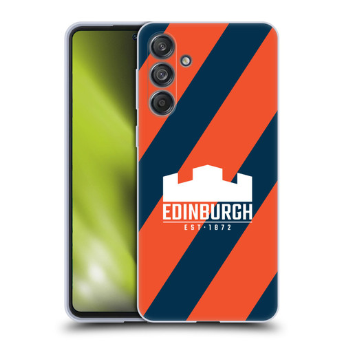 Edinburgh Rugby Logo Art Diagonal Stripes Soft Gel Case for Samsung Galaxy M55 5G