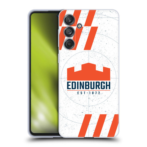 Edinburgh Rugby Logo Art White Soft Gel Case for Samsung Galaxy M55 5G