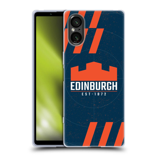 Edinburgh Rugby Logo Art Navy Blue Soft Gel Case for Sony Xperia 5 V 5G