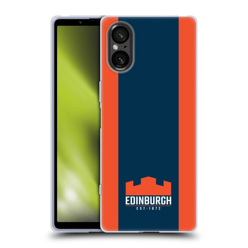 Edinburgh Rugby Logo Art Stripes Soft Gel Case for Sony Xperia 5 V 5G