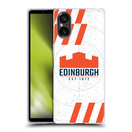 Edinburgh Rugby Logo Art White Soft Gel Case for Sony Xperia 5 V 5G