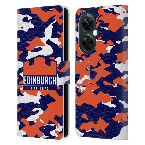 Edinburgh Rugby Logo 2 Camouflage Leather Book Wallet Case Cover For OnePlus Nord CE 3 Lite 5G