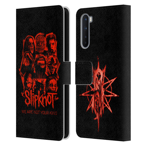 Slipknot We Are Not Your Kind Red Patch Leather Book Wallet Case Cover For OnePlus Nord 5G