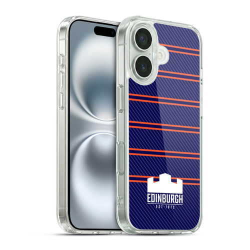 Edinburgh Rugby Logo 2 Stripes Soft Gel Case for Apple iPhone 16 & MagSafe