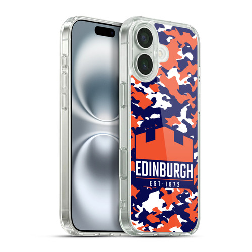 Edinburgh Rugby Logo 2 Camouflage Soft Gel Case for Apple iPhone 16 Plus & MagSafe