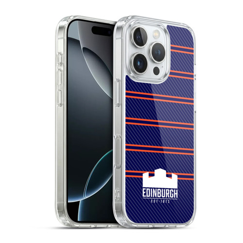 Edinburgh Rugby Logo 2 Stripes Soft Gel Case for Apple iPhone 16 Pro & MagSafe