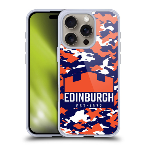 Edinburgh Rugby Logo 2 Camouflage Soft Gel Case for Apple iPhone 16 Pro