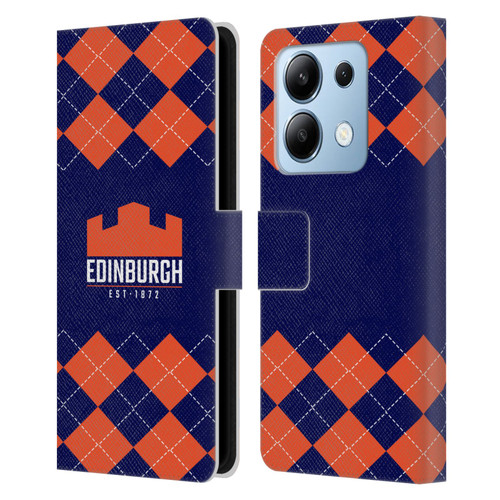 Edinburgh Rugby Logo 2 Argyle Leather Book Wallet Case Cover For Xiaomi Redmi Note 13/13 Pro 5G