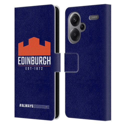 Edinburgh Rugby Logo 2 Always Edinburgh Leather Book Wallet Case Cover For Xiaomi Redmi Note 13 Pro Plus 5G