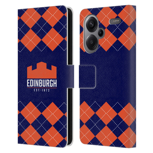 Edinburgh Rugby Logo 2 Argyle Leather Book Wallet Case Cover For Xiaomi Redmi Note 13 Pro Plus 5G