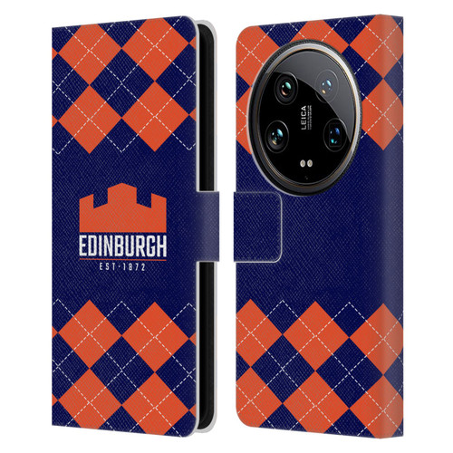 Edinburgh Rugby Logo 2 Argyle Leather Book Wallet Case Cover For Xiaomi 14 Ultra