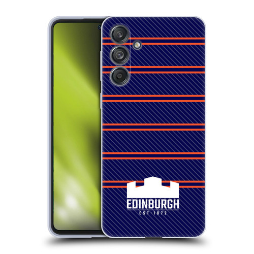 Edinburgh Rugby Logo 2 Stripes Soft Gel Case for Samsung Galaxy M55 5G