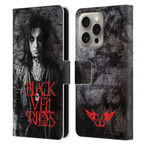 Black Veil Brides Band Members Jake Leather Book Wallet Case Cover For Apple iPhone 16 Pro