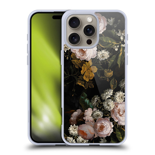 UtArt Antique Flowers Roses And Baby's Breath Soft Gel Case for Apple iPhone 16 Pro Max