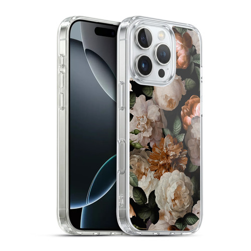 UtArt Antique Flowers Carnations And Garden Roses Soft Gel Case for Apple iPhone 16 Pro & MagSafe