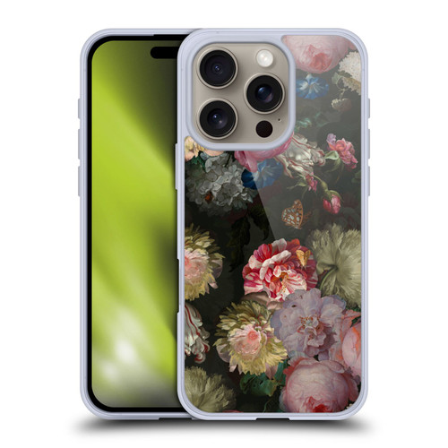 UtArt Antique Flowers Bouquet Soft Gel Case for Apple iPhone 16 Pro